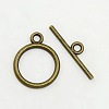 Tibetan Style Toggle Clasps TIBEP-A12208-AB-FF-1