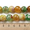 Faceted Natural Fire Crackle Agate Beads Strands G-F447-12mm-M01-5