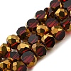 Electroplate Transparent Glass Beads Strands EGLA-G037-02A-HP02-1