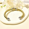 304 Stainless Steel Cuff Bangles BJEW-U021-02GS-3