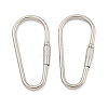 Non-Tarnish 304 Stainless Steel Screw Carabiner Lock Charms STAS-C092-06P-1
