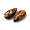 Natural Tiger Eye Pendants G-P586-01G-08-2