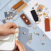6 Bags 6 Styles Alloy D Ring Clasps with PU Leather Tab FIND-FH0017-23-3