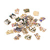 Boutigem 28Pcs 14 Style Printed Alloy Pendants FIND-BG0001-04-11