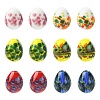18Pcs 6 Colors Handmade Lampwork Beads Strands LAMP-CJ0003-08-1