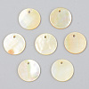 Natural Yellow Shell Charms SSHEL-R048-015-1