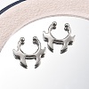 304 Stainless Steel Clip on Nose Rings AJEW-A062-05P-01-3