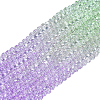10 Strands Transparent Gradient Color Glass Beads Strands GLAA-CJ0002-09A-3