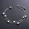 SHEGRACE Chic Titanium Steel Multi-strand Bracelets JB265A-2