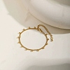 304 Stainless Steel Link & Charm Bracelets for Women LS-BJEW-Z133-03G-1