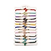 12Pcs 12 Colors Polyester Bracelets BJEW-P340-12A-G-1