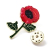 Flower Series Zinc Alloy Enamel Pin JEWB-D069-03B-3