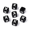 Initial Acrylic Horizontal Hole Beads OACR-ZX006-35X-1