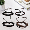1Bag Mixed Styles Adjustable PU Leather Cord Braided Bracelets for Unisex BJEW-CL0001-47A-7