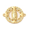 Religion Brass Pave Clear Cubic Zirconia Connector Charms FIND-Z041-13C-1