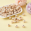 Kissitty ddPrinted Natural Wood Beads WOOD-KS0001-12-5