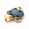 Rack Plating Brass Micro Pave Cubic Zirconia Charms KK-G456-23G-04-3