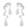 Irregular Teardrop Alloy Stud Earrings WH-WG48A63-01-1