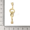 Rack Plating Brass Micro Pave Clear Cubic Zirconia Fold Over Clasps KK-A222-18G-3