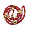 Transparency Electroplate Glass Beads Strands GLAA-T023-40A-10-3