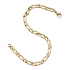 Ion Plating(IP) 304 Stainless Steel Figaro Chain Bracelets BJEW-I274-03G-2