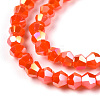 Opaque Solid Color Electroplate Glass Beads Strands EGLA-A039-P2mm-B03-2