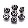 UV Plating Opaque Acrylic European Beads PACR-T017-19M-02-1