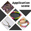 9 Strands 9 Colors Frosted Spray Painted Glass Beads Strands GLAA-CA0001-18-5