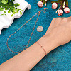 1 Set Brass Heart Link Chain Bracelets & Necklace SJEW-TA0001-04-6