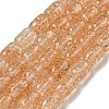 Transparent Crackle Glass Beads Strands X-GLAA-NH0001-04B-1