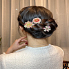1 Set Silk Cloth & Alloy Alligator Hair Clips PHAR-LP0003-009A-3