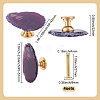 4Pcs 4 Colors Brass & Natural Agate Drawer Knobs AJEW-DR0001-63-2