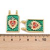 Brass Enamel Pendants KK-B157-28C-G-3