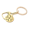 201 Stainless Steel Laser Cut Hollow Paddle Keychains KEYC-H021-02G-2