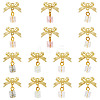 14Pcs 7 Colors Baking Paint Handmade Lampwork Crake Pendants PALLOY-TA00156-3