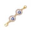 3Pcs 3 Styles Zinc Alloy Crystal Rhinestone Double Lobster Claw Clasps FIND-JF00104-2