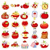 Apple 50Pcs PVC Adhesive Waterproof Stickers Stickers PW-WG757A0-01-4