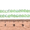 AB Color Plated Transparent Glass Beads Strands GLAA-G127-01-01L-2