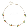 Glass Beaded Necklaces NJEW-TA00173-02-4