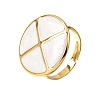 304 Stainless Steel Enamel Cuff Open Rings SA-CBA369F-04G-04-4