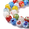 Handmade Millefiori Glass Beads Strands LK16-3