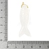 Natural Quartz Crystal Carved Pendants G-P599-08G-02-3