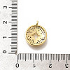 Brass Micro Pave Clear Cubic Zirconia Pendants KK-L225-020G-2