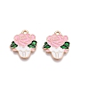 Valentine's Day Theme Alloy Enamel Pendants ENAM-T020-50H-02-1