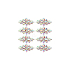8Pcs Glass Cabochons(Hot Melt Adhesive On The Back) GGLA-FG0001-07A-7