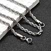 Non-Tarnish 304 Stainless Steel Rope Chain Necklaces X-NJEW-F226-03P-06-1