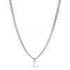 1Pc 304 Stainless Steel Letter Pendant Necklaces NJEW-LP0001-33L-P-1