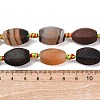 Natural Banded Agate Beads Strands G-F825-D01-02-5
