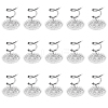 60Pcs Clear Acrylic Flat Round Head Iron Twist Pins FIND-SP0004-66-1