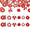 30Pcs 6 Styles Alloy and Enamel Pendants ENAM-TADJ0001-04C-1